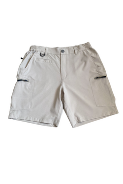 STONE BEIGE ACTIVE CARGO SHORTS