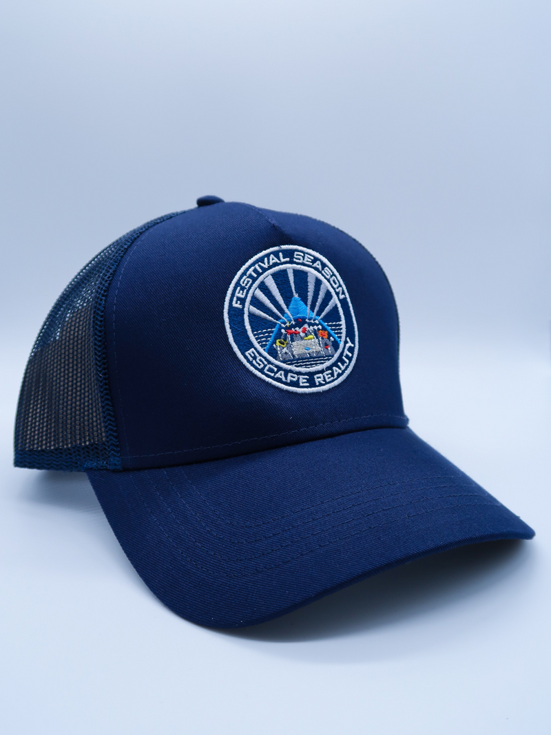 NAVY "FESTIVAL SEASON" TRUCKER CAP