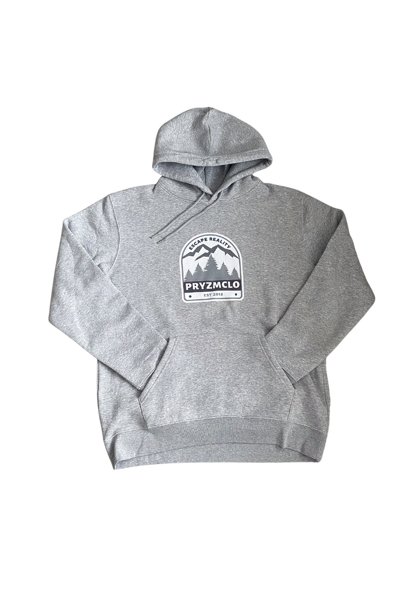 GREY LUXURY COTTON PRYZMCLO HOODIE