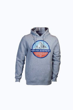 Grey Luxury Cotton "Mount Everest Summit" Hoodie