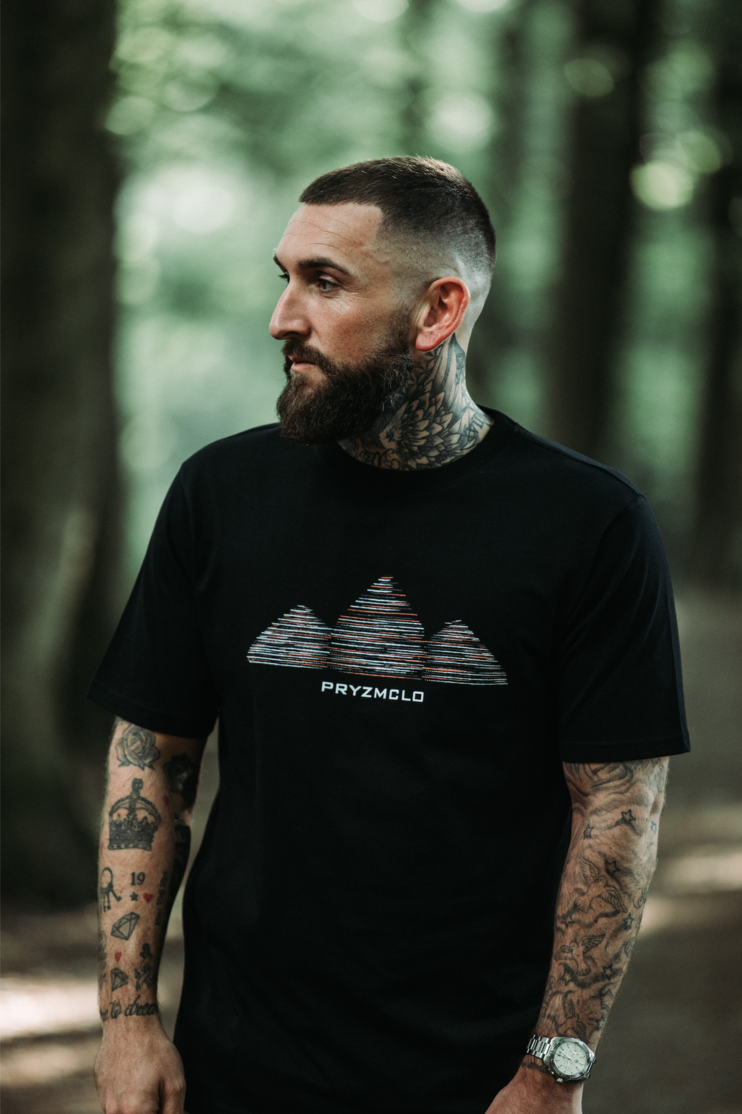 MENS BLACK OVERSIZED GRADED T-SHIRT