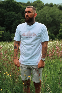 MENS WHITE OVERSIZED GRADED T-SHIRT