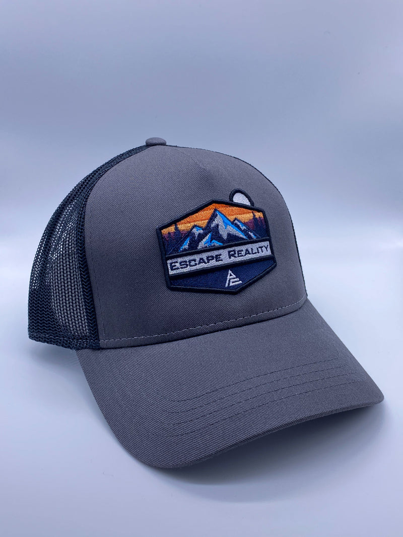 DARK GREY "MOUNTAIN RANGE" TRUCKER CAP