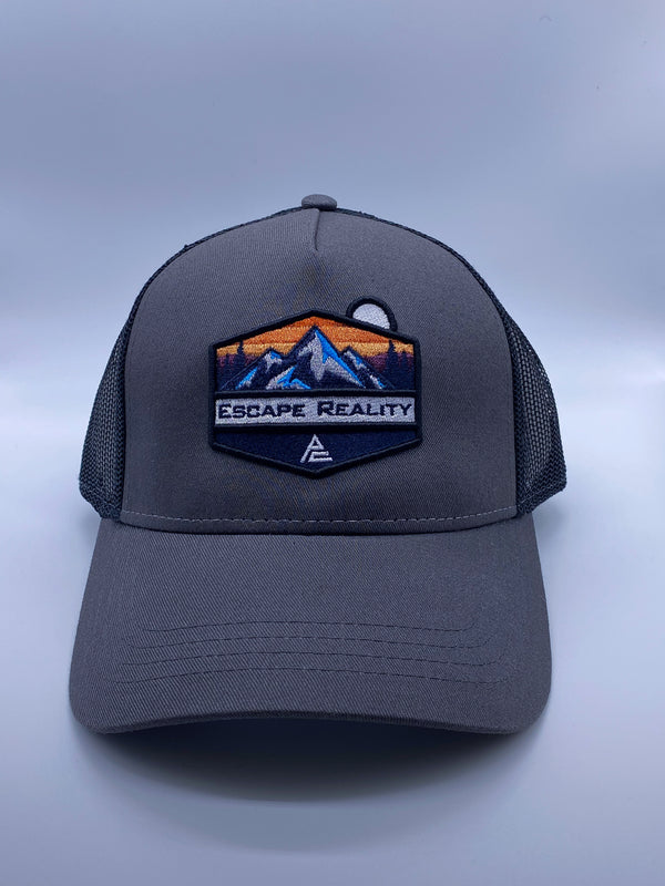 DARK GREY "MOUNTAIN RANGE" TRUCKER CAP