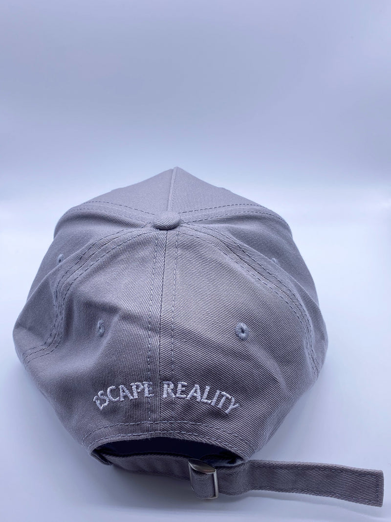 LIGHT GREY "MOUNTAIN RANGE" DISTRESSED CAP