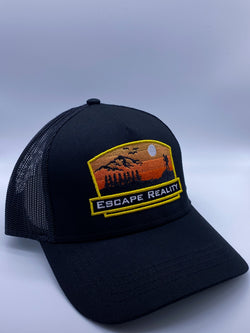 BLACK "HIKER" TRUCKER CAP