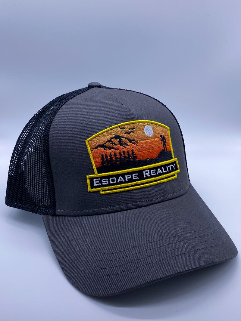 DARK GREY "HIKER" TRUCKER CAP